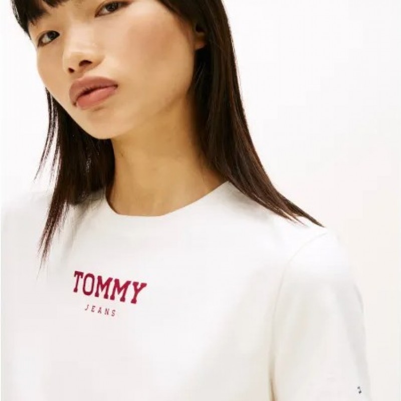 Μπλούζα με κοντό μανίκι TJW essential logo 2 White Tommy jeans