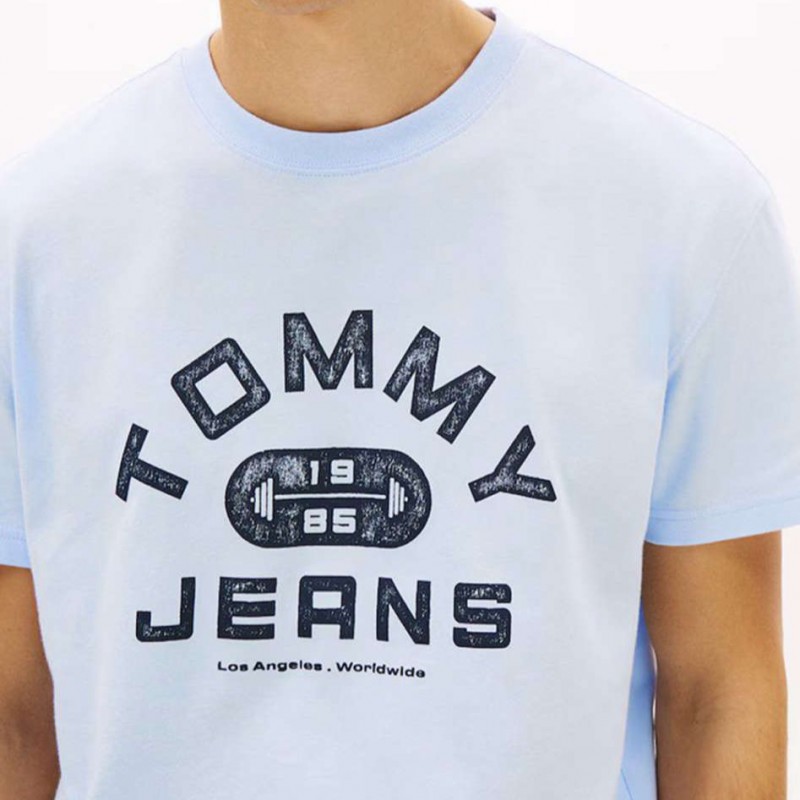 Μπλούζα με κοντό μανίκι TJM REG TJ GYM SS Ciel Tommy jeans