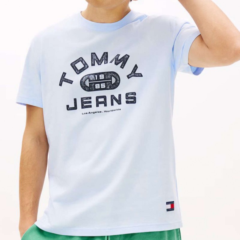 Μπλούζα με κοντό μανίκι TJM REG TJ GYM SS Ciel Tommy jeans